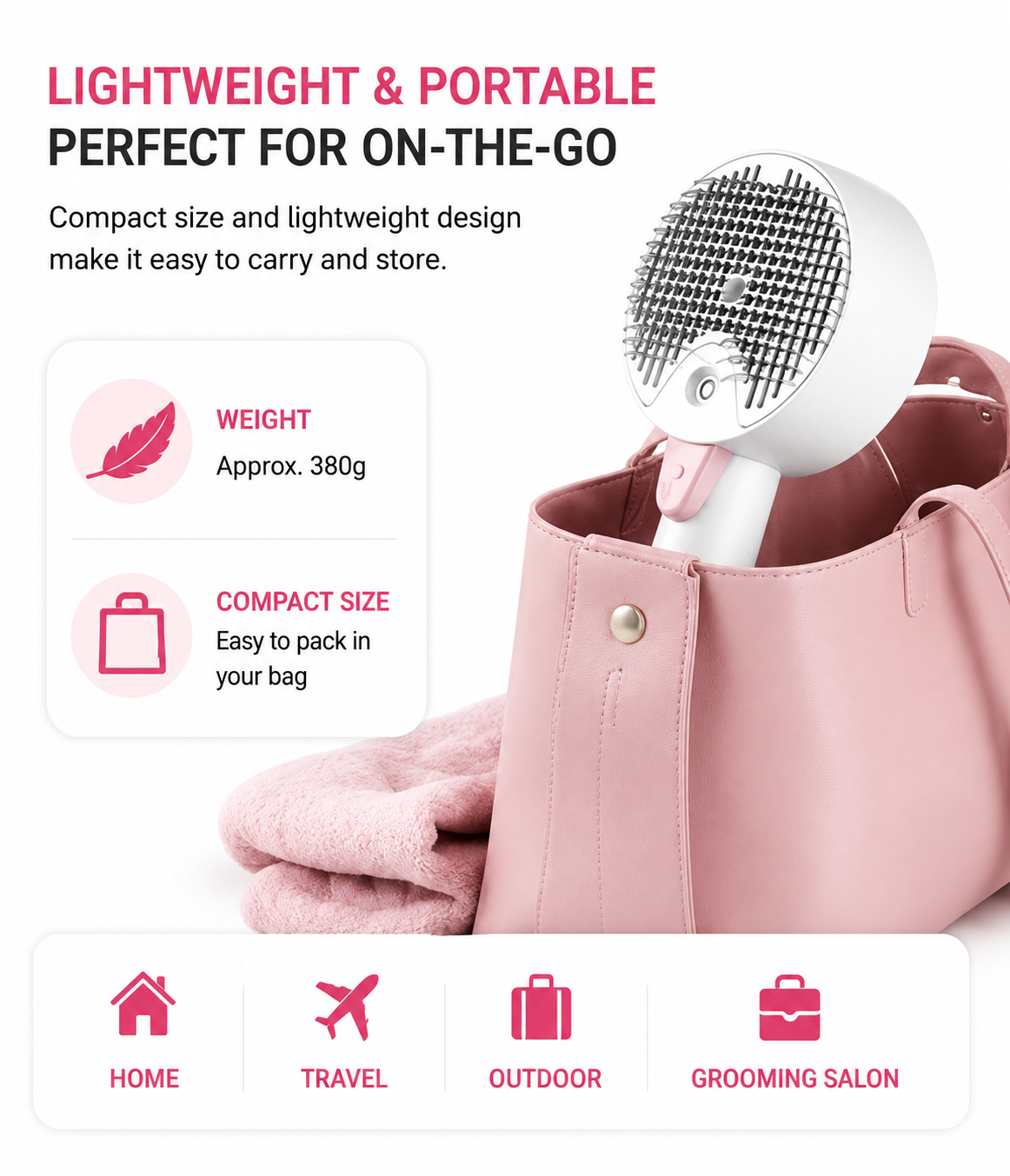 2-in-1 Pet Hair Remover Brush With Mist