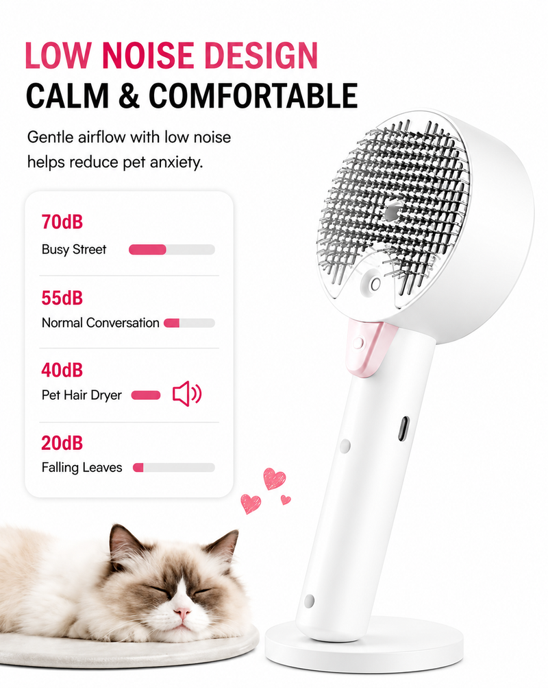 2-in-1 Pet Hair Remover Brush With Mist