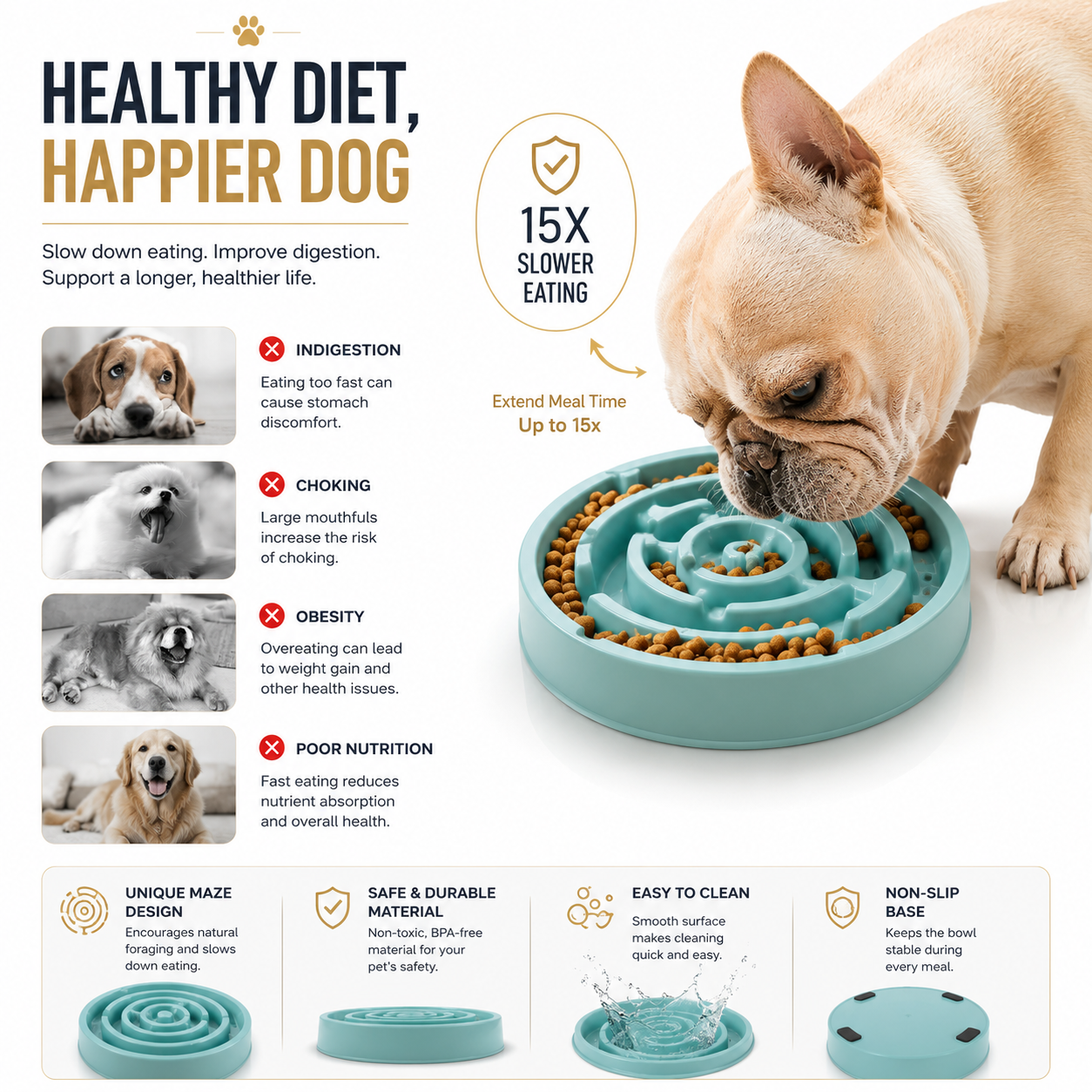 PawMaze Slow Feeder Bowl